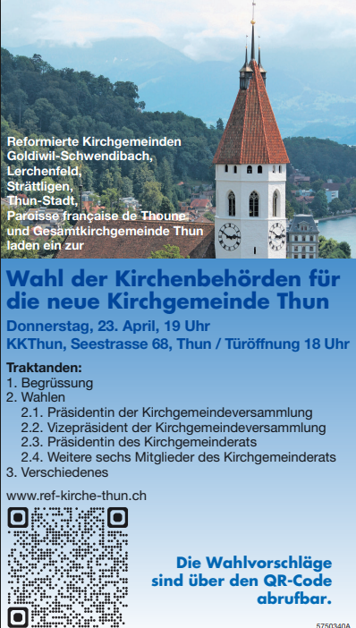 Inserat Versammlung 23.04.2026
